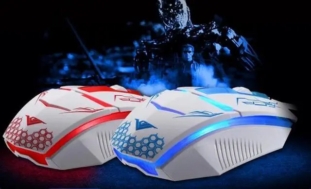 Alt view image 5 of 6 - RAJFOO Terminator Optical Wired Gaming Mouse USB Wired Professional Game Mice for laptops Desktops Mouse Gamer