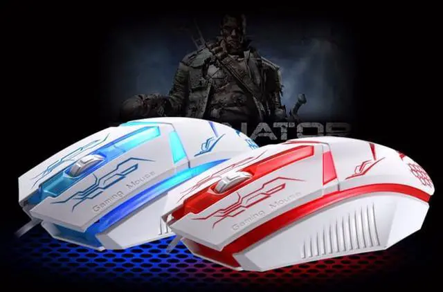 Alt view image 6 of 6 - RAJFOO Terminator Optical Wired Gaming Mouse USB Wired Professional Game Mice for laptops Desktops Mouse Gamer