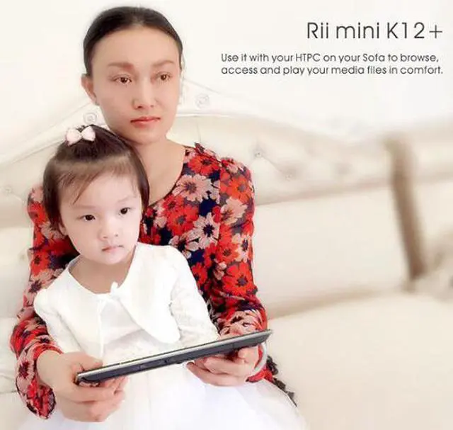 Alt view image 7 of 7 - Rii Mini K12+ Stainless Steel cover wireless keyboard with large built-in touchpad and rechargable Li-ion Battery for PC, Laptop, Raspberry PI 2, Smart TV, IPTV, Android Box.