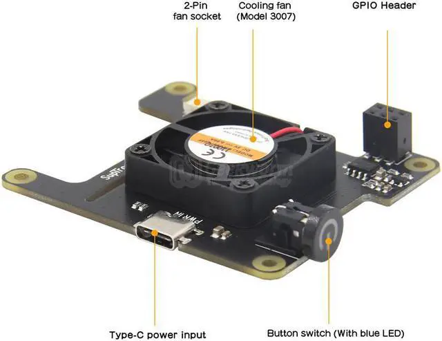 Alt view image 5 of 7 - Geekworm X863 M.2 NGFF SATA SSD Storage NAS Kit for Raspberry Pi 4 Model B(Not inlcude Raspberry Pi 4&SSD&PSU)