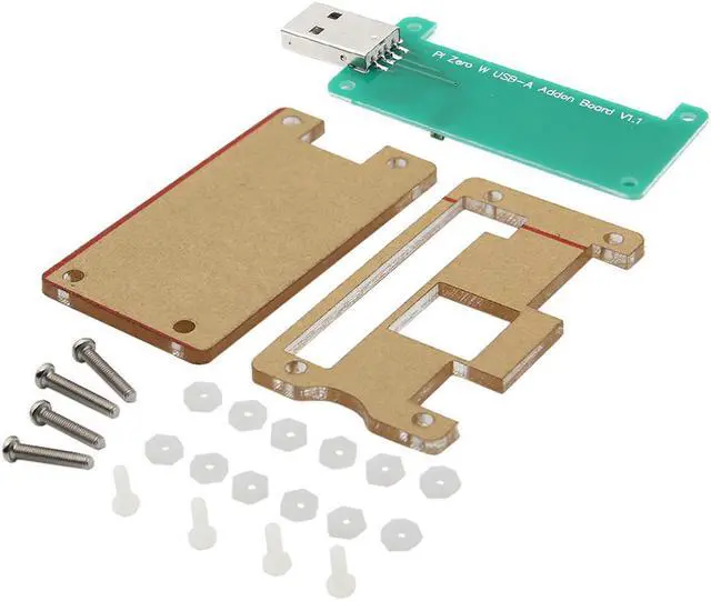 Main image of Geekworm BadUSB USB-A Addon Board USB Connector V1.1 RPi0 to U Disk Expansion Board + Transparent Acrylic Case Kit for Raspberry Pi Zero/Zero W/Zero 2W