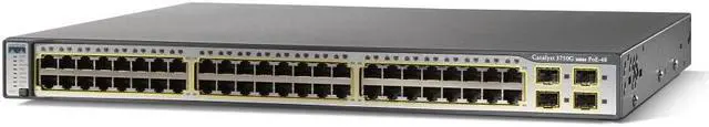 Alt view image 15 of 20 - Cisco 3750 Series 48 Port PoE Switch, WS-C3750-48PS-E, Lifetime Warranty