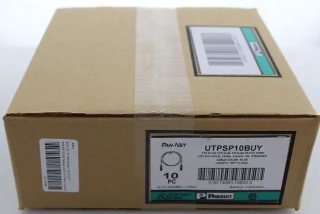 Alt view image 2 of 11 - Panduit UTPSP10BUY 10 ft. Cat 6 Blue Network Ethernet Cable