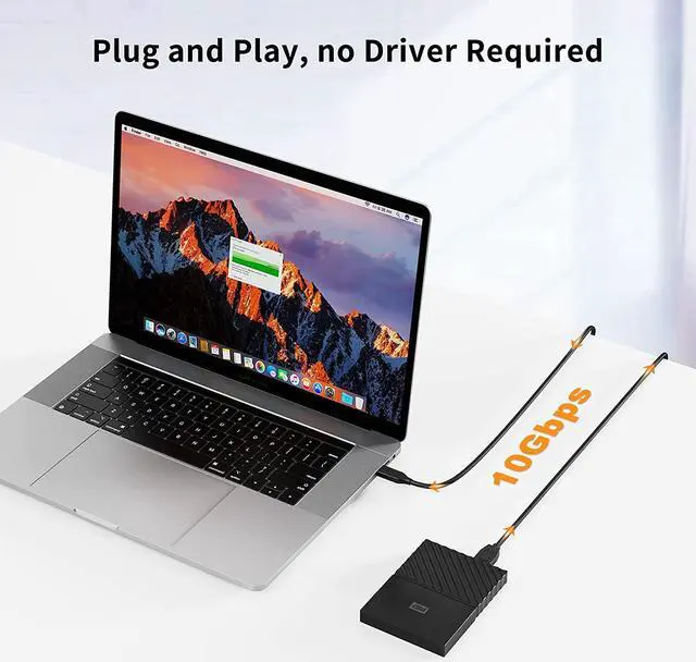 Alt view image 3 of 7 - CableCreation USB C Hard Drive Cable 4FT, USB 3.1 C to Micro B Cable 10Gbps USB C to Hard Drive Cable Compatible with MacBook Pro Air Galaxy S5 My Passport Elements etc, 1.2m Black