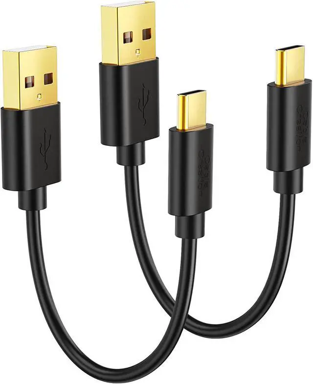 Main image of [2-Pack] USB C to USB Cable Short CableCreation USB C to USB A Short 6 inch USB C Cable Fast Charging 3A USB A to USB C 480Mbps Data for Power Bank Stylus Pen S21 S20 Pixel GoPro Hero 0.15m Black