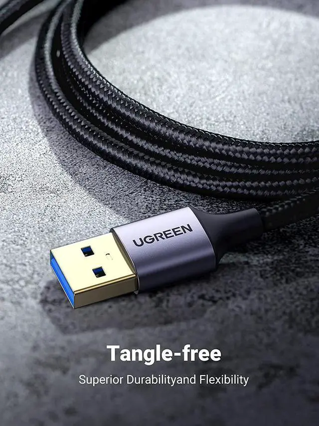 Alt view image 6 of 7 - UGREEN USB C Cable 3.0 Fast Charging - USB A to USB C Cable 5Gbps Fast Data Transfer Nylon Braided Type C Charger Cord Compatible with Galaxy S21 S20 Note 20 LG V30 G6 iPad Mini 6 PS5 Switch 6FT