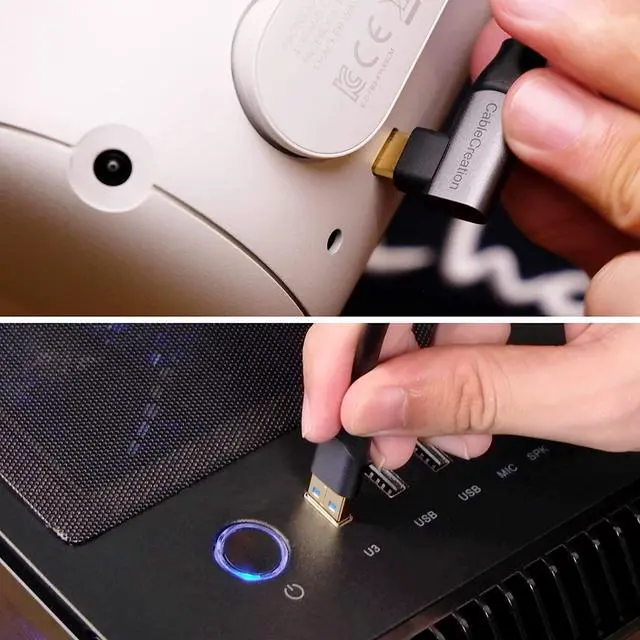 Alt view image 3 of 9 - Oculus Quest Link Cable 10 FT, CableCreation USB C Cable Fast Charging 60W, USB 3.2 Gen1 5Gbps, Compatible for Quest 2 VR Headset, Galaxy S21 S20 Note20, Pixel 4 3 XL, iPad Pro 2020, LG V20