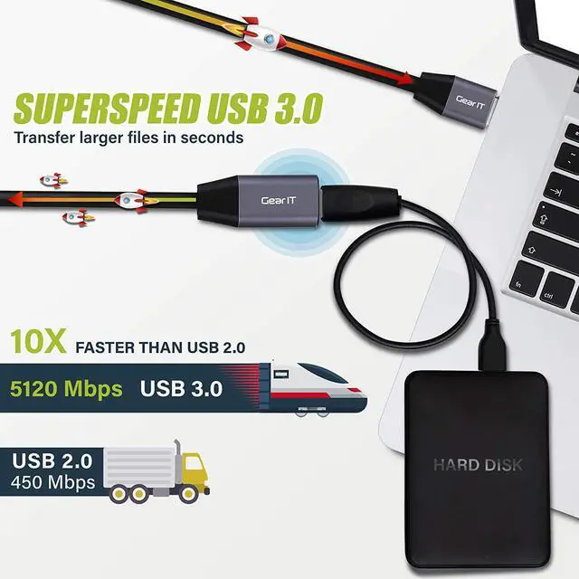 Alt view image 3 of 6 - 50 Feet USB 3.0 SuperSpeed Active Extension Cable with Signal Booster Repeater Cable Type A Male to Female Repeater - Up to 5Gb Transfer Speed (50ft / Black)