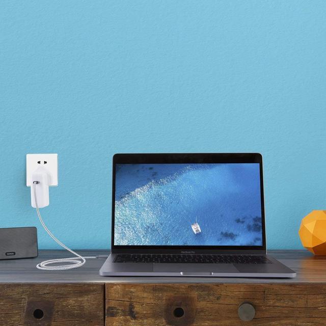 Alt view image 7 of 7 - CableCreation Short USB C Cable 1FT 60W USB C to USB C Fast Charging Cable Short USB Type-C to C Cable Braided 3A 480Mbps Data for MacBook Pro Air iPad Air Pro S21/S20 Pixel 4/5 etc. Space Gray