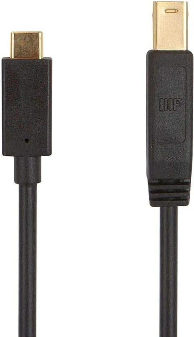 Main image of Monoprice USB 3.0 Type-C to Type-B Cable - 6 Feet - Black, Compatible External Hard Drive, MacBook Pro, Docking Station - Select Series
