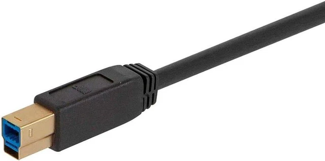 Alt view image 3 of 4 - Monoprice USB 3.0 Type-C to Type-B Cable - 6 Feet - Black, Compatible External Hard Drive, MacBook Pro, Docking Station - Select Series