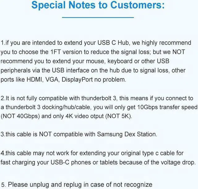 Alt view image 7 of 7 - CableCreation USB C Extension Cable (Gen 2/10Gbps), USB 3.1 Type C Male to Female Extension Cable 3.3ft, Support 4K Video Audio Transfer,Compatible with Macbook Pro, Samsung Note 8, 1M/Black and White