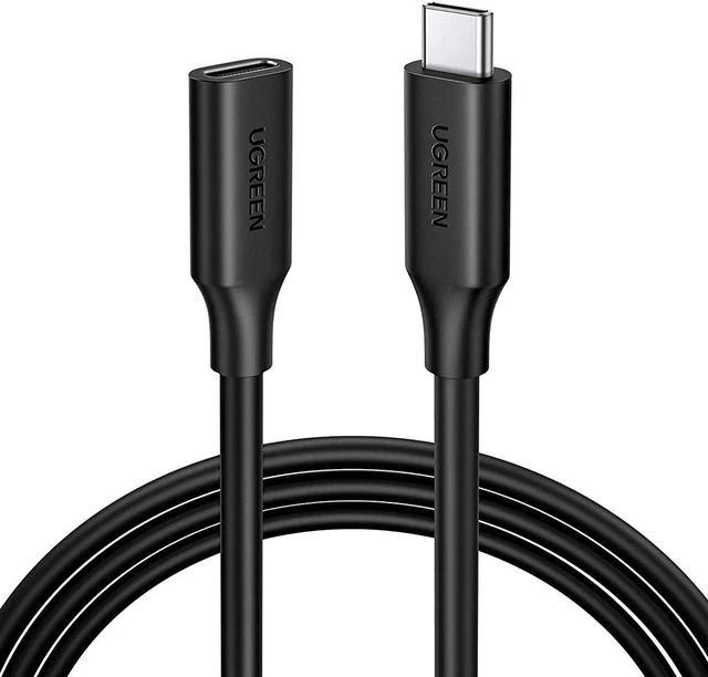 Main image of USB Type C Extension Cable (10Gbps), USB 3.2 Type C Male to Female Fast Charging, Compatible with MacBook Pro iPad Pro Dell XPS Surface Switch DJI Mavic Dongle Hub,3FT