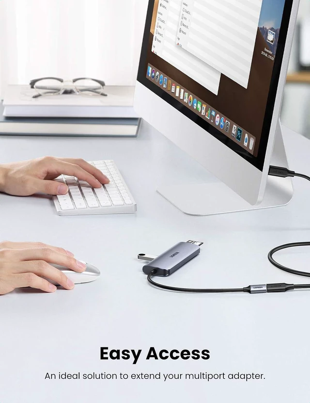 Alt view image 4 of 7 - USB Type C Extension Cable (10Gbps), USB 3.2 Type C Male to Female Fast Charging, Compatible with MacBook Pro iPad Pro Dell XPS Surface Switch DJI Mavic Dongle Hub,3FT