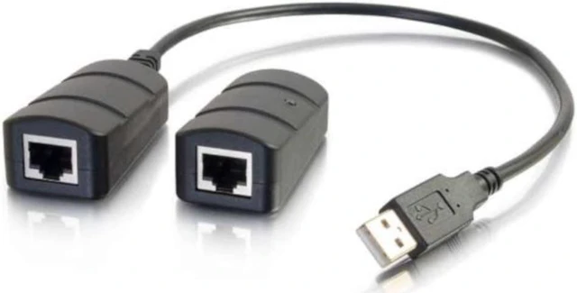 Main image of C2G USB Extender, 1 Port USB 2.0 over Cat5/6, up to 150 Feet (45.72 Meters), Black, Cables to Go 54284