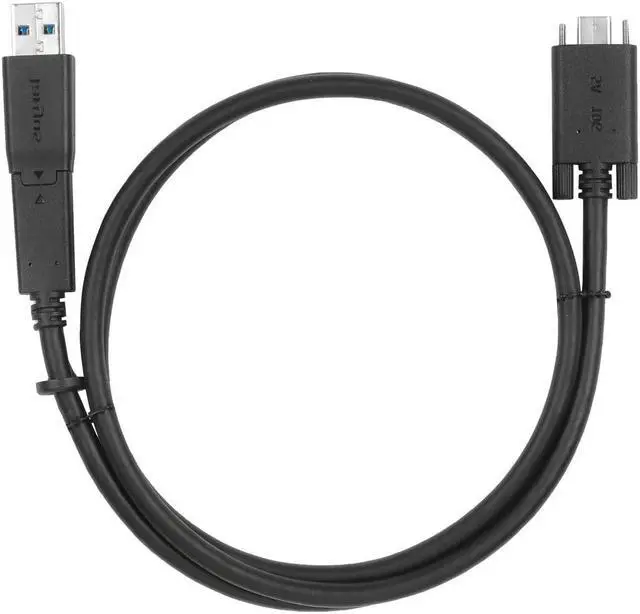 Main image of Targus 1M USB-C Male with Screw to USB-C Male Cable with USB-A Tether, Black (ACC1133GLX)