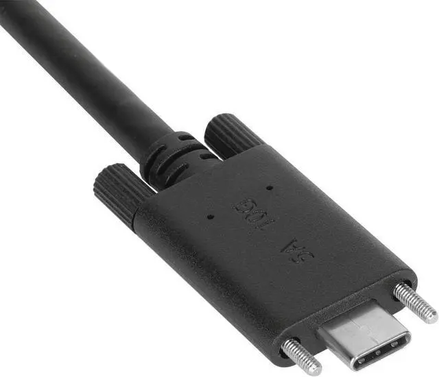 Alt view image 3 of 7 - Targus 1M USB-C Male with Screw to USB-C Male Cable with USB-A Tether, Black (ACC1133GLX)