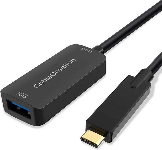 Alt view image 2 of 7 - USB 3.1 Type C to USB Female Extension Cable 16.4 Feet, CableCreation 10Gbps USB-C Fast Data Transfer Cord Compatible with Oculus Quest 2, Oculus Rift VR, Mouse, Keyboard, Printer, HDD, Black 5 Meters