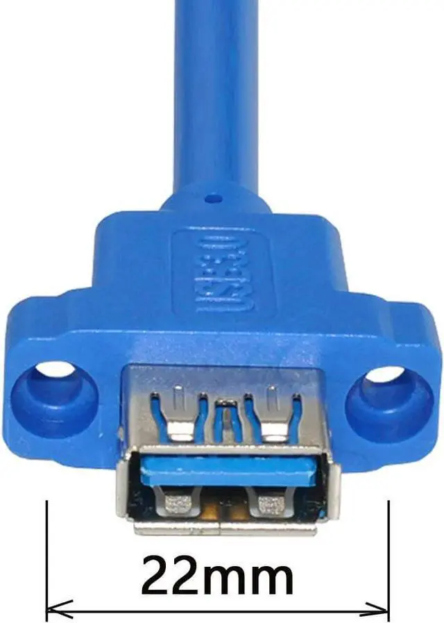 Alt view image 2 of 6 - USB 3.0 Extension Cable,USB 3.0 Type A Male to Female Extension Cable with Panel Mount Screws Holes