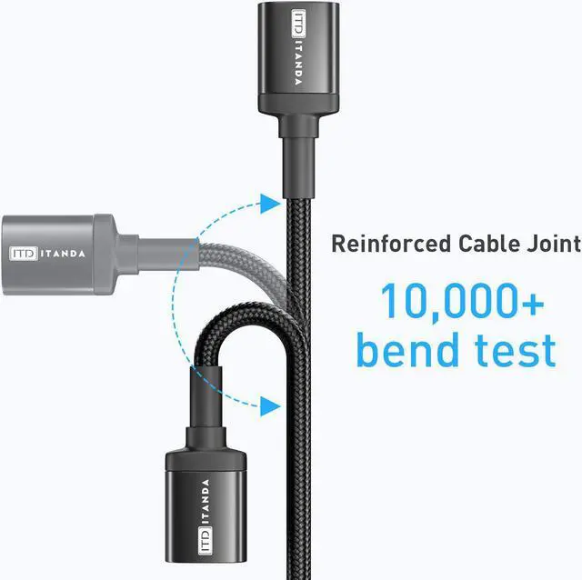 Alt view image 6 of 7 - ITD ITANDA USB Extension Cable USB 3.0 Extension Cord Type A Male to Female 5Gbps Data Transfer for Keyboard, Mouse, Playstation, Xbox, Flash Drive, Printer, Camera and More (10FT, Black)