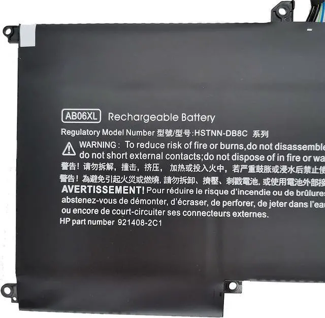 Alt view image 2 of 6 - Fully AB06XL Replacement Laptop Battery Compatible with Hp Envy 13 2017 13-AD019TU AD022TU AD023TU AD024TU AD025TU AD026TU AD027TU TPNI128 Series HSTNN-DB8C 921408-2C1 921438-855