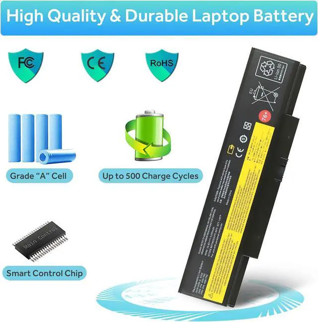 Alt view image 2 of 6 - ActZone 76+ Battery Replacement for Lenovo ThinkPad E550 E555 E560 E565 45N1762 45N1763 3INR19/65-2 45N15E9 45N1758 4X50G53717 45N8961 10.8V 5200mAh