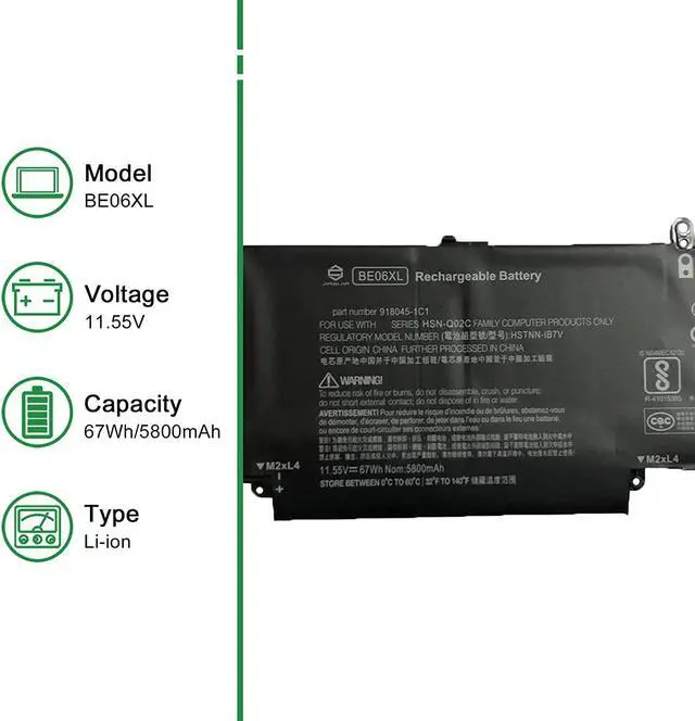 Alt view image 2 of 5 - JIAZIJIA BE06XL 918108-855 918045-1C1 HSTNN-IB7V Battery for Hp Elitebook 1040 G4 Series 918045-171 HSTNN-DB7Y 918045-2C1 918180-855