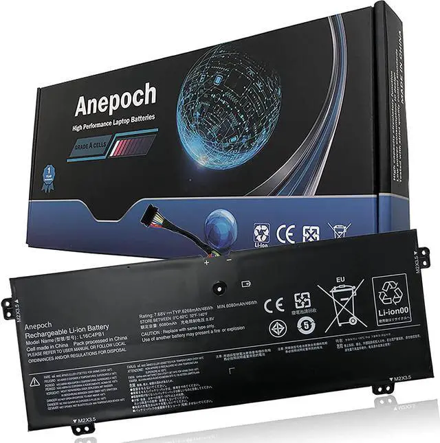 Main image of L16C4PB1 Laptop Battery Replacement for Lenovo Yoga 720-13IKB 730-13IKB 730-13IWL Series Notebook L16L4PB1 L16M4PB1 5B10M52738 5B10M52739 5B10M52740 5B10Q38237 5B10Q38238 7.68V 48Wh 6080mAh
