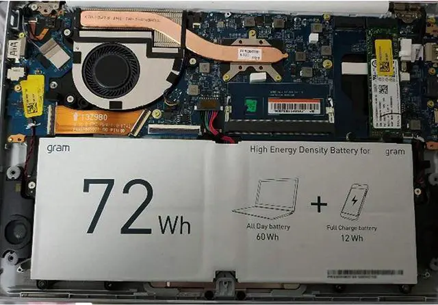 Alt view image 3 of 4 - efohana LBR1223E Laptop Battery Replacement for LG Gram 2018 13Z970 14Z970 14Z990 15Z975 15Z980 15Z990 17Z990 Series Notebook LBS1224E 7.7V 72Wh 9450mAh