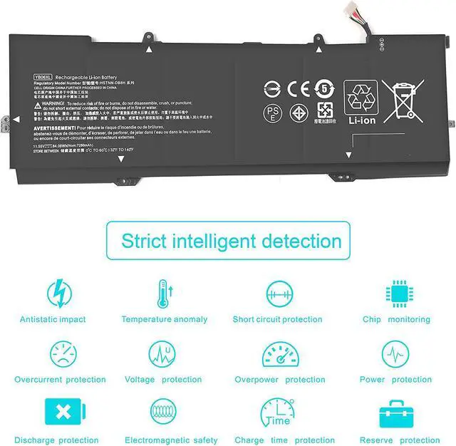 Alt view image 5 of 7 - YB06XL 928372-855 928427-271 Battery for HP Spectre x360 Convertible 15-CH 15T-CH 15-CH0XX 15-CH011DX 15-CH010TX 15-CH034NG 15-CH002TX 928372-856 926372-855 HSTNN-DB8H TPN-Q200 YB06084XL 84.08Wh