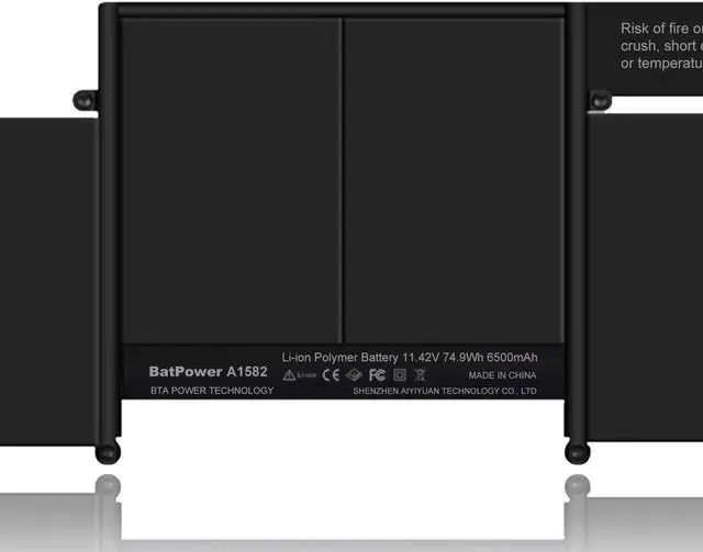 Alt view image 4 of 6 - BatPower A1582 Replacement Laptop Battery for Apple Early 2015 MacBook Pro 13-inch Retina A1502 EMC 2835 Battery MacBook Pro 13" A1502 Apple A1582 Battery 74.9Wh