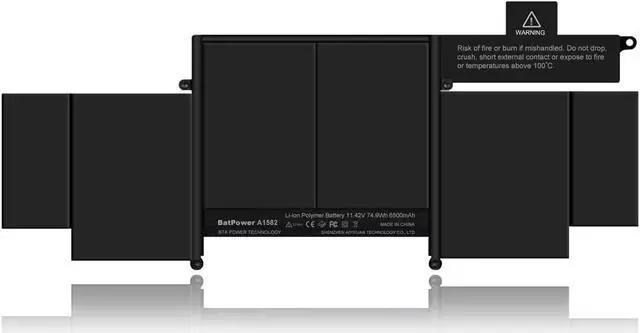 Alt view image 5 of 6 - BatPower A1582 Replacement Laptop Battery for Apple Early 2015 MacBook Pro 13-inch Retina A1502 EMC 2835 Battery MacBook Pro 13" A1502 Apple A1582 Battery 74.9Wh