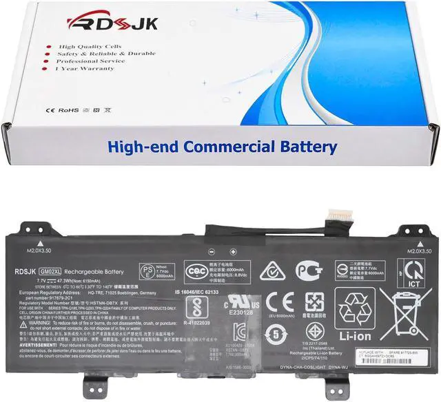 Main image of GM02XL Laptop Battery for HP Chromebook 14 G5 11 G6 G7 EE Chromebook X360 11 G1 G2 G3 X360 11 G1 EE 11-AE 11A G6 EE Series HSTNN-DB7X 917679-2C1 917679-271 917725-855 HSTNN-UB7M L42550-541 7.7V 47.3Wh