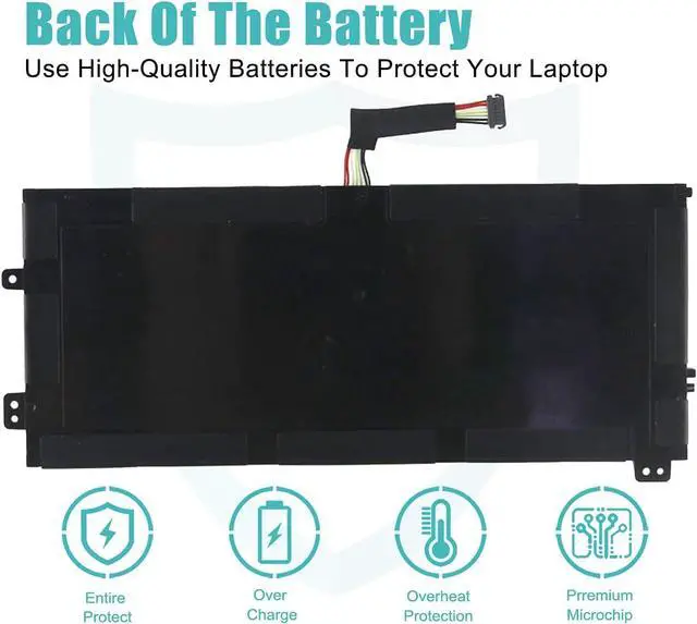 Alt view image 3 of 4 - efohana L13M4P61 Laptop Battery Replacement for Edge 15 80H1 80K9 Series Notebook 121500252 L13L4P61 121500253 7.3V 44.4Wh 6200mAh 4-Cells
