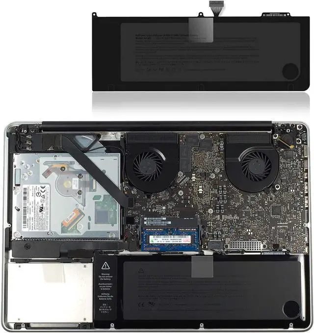 Alt view image 2 of 7 - BatPower A1382 Replacement Laptop Battery for Apple Early 2011 Late 2011 Mid 2012 MacBook Pro 15-inch A1286 EMC 2353-1 2556 2563 Battery MacBook Pro 15" Core i7 A1286 Apple A1382 Battery 77.5Wh