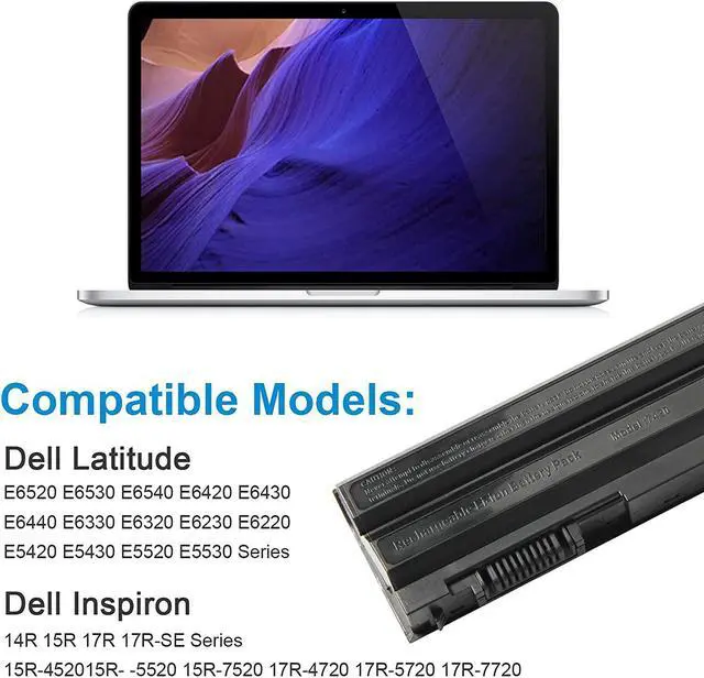 Alt view image 5 of 7 - Fancy Buying Laptop Battery for Dell Latitude E6420 E6520 E6530 E5420 E5520 E5430 E5530 2P2MJ T54FJ 12-1325 312-1165 M5Y0X PRV1Y E6420 8858X, Welcome to consult