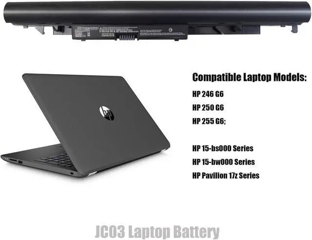 Alt view image 4 of 7 - LNOCCIY 10.95v 919700-850 JC03 Battery for HP Notebook 15-bs0xx 15-bs1xx 14-bw010nr 17- bs0xx 919701-850 15-bs015dx15-bs113dx 15-bs115dx 15-bs060wm 15-bw013cy 15-bw020wm HSTNN-DB8E HSTNN-H7BX 31WH