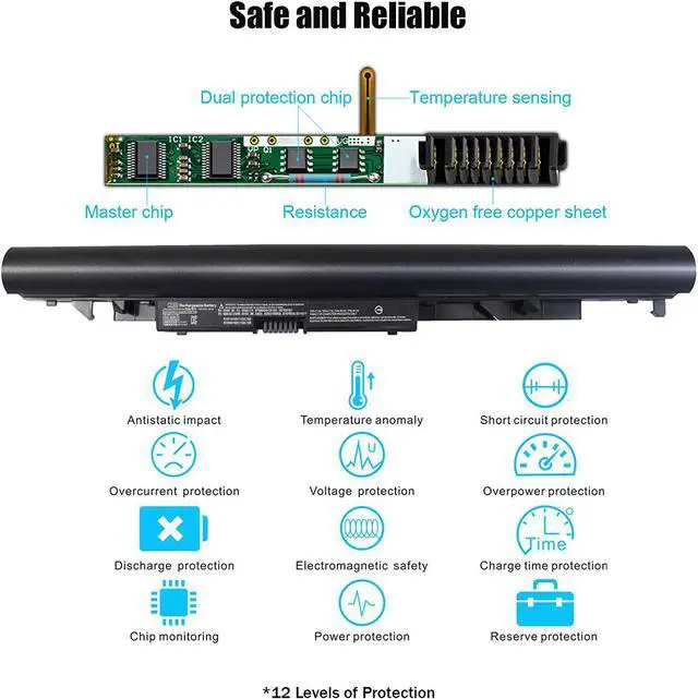 Alt view image 6 of 7 - LNOCCIY 10.95v 919700-850 JC03 Battery for HP Notebook 15-bs0xx 15-bs1xx 14-bw010nr 17- bs0xx 919701-850 15-bs015dx15-bs113dx 15-bs115dx 15-bs060wm 15-bw013cy 15-bw020wm HSTNN-DB8E HSTNN-H7BX 31WH