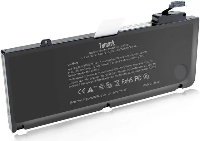 Alt view image 2 of 7 - Temark A1278 Replacement Laptop Battery Model A1322 Compatible with MacBook Pro 13 inch A1278 Mid 2012,Early 2011,Late 2011,Mid 2010 2009 Version