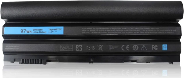 Main image of 11.1V 97Wh 9cell M5Y0X Laptop Battery for Dell Latitude E6420 E6430 E6520 E6530 E5420 E5520 E5430 E5530,Compatible P/N: T54FJ 2P2MJ 312-1325 312-1165 PRV1Y
