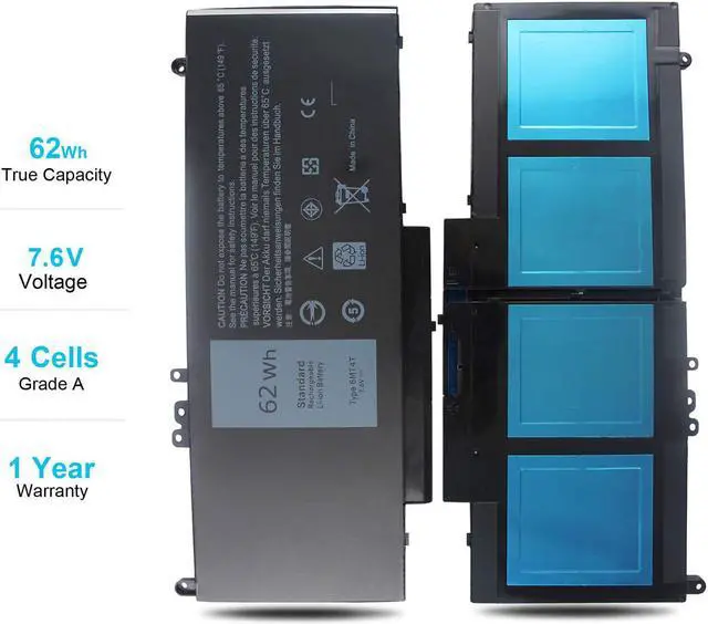 Alt view image 4 of 7 - Emanjor 7.6V 62Wh 6MT4T Battery Compatible with Dell Latitude E5470 E5570 Precision 3510 Series 7V69Y TXF9M 79VRK 07V69Y 079VRK 0TXF9M 0HK6DV