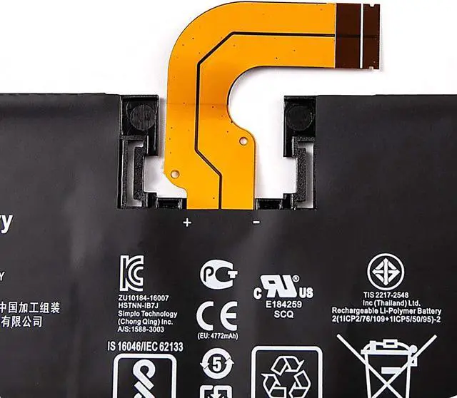 Alt view image 4 of 7 - BOWEIRUI SO04XL Laptop Battery Replacement for Hp Spectre 13 13-V016TU 13-V015TU 13-V014TU 13-V000 Series SOO4XL S004XL 844199-855 843534-1C1 HSTNN-IB7J TPN-C127 (7.7V 38Wh 4950mAh) (Connector 2)