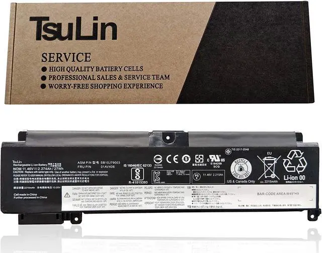 Main image of TsuLin 01AV406 Laptop Battery Compatible with Lenovo ThinkPad T470S T460S Series SB10J79003 00HW025 00HW038 00HW024 01AV462 01AV405 01AV407 SB10K97605 SB10J79002 SB10J79004 SB10F46462 SB10F46463 27Wh