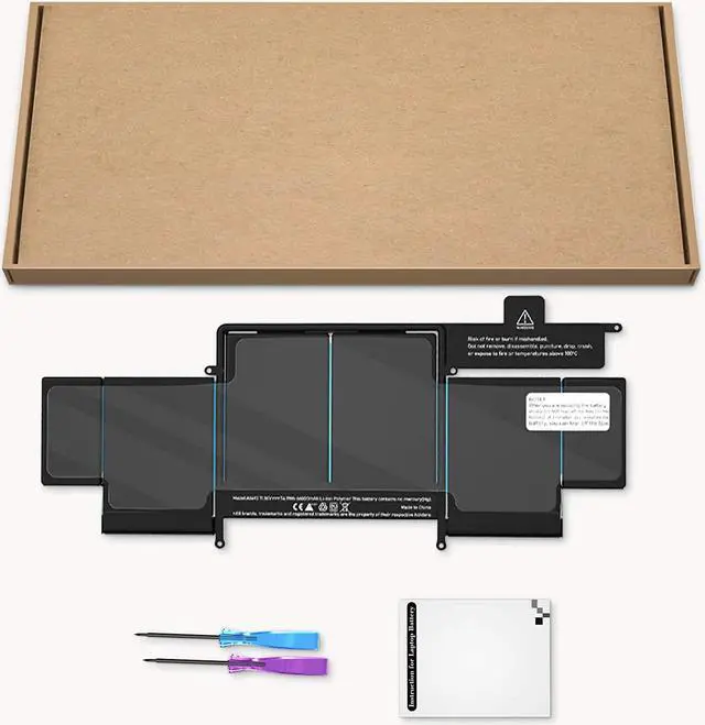 Alt view image 7 of 7 - A1502 Battery Replacement for MacBook Pro (Retina,13-inch, Early 2015/Mid 2014/Late 2013) A1582 A1493 Battery for MacBook Pro A1502 [11.36V 6600mAh 74.97Wh]