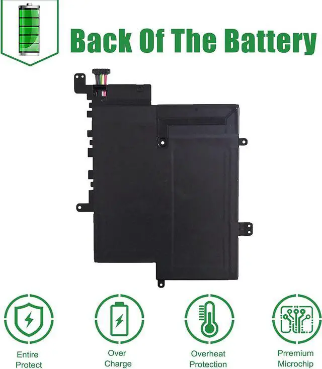 Alt view image 5 of 5 - JIAZIJIA C21N1629 Laptop Battery Replacement for Asus Vivobook E12 E203NA E203NAH X207NA Series Notebook C21PQ91 7.6V 38Wh 5000mAh