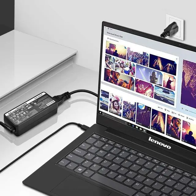 Alt view image 7 of 7 - Charger for  Laptop Computer Thinkpad Yoga Chromebook USB C Laptop Charger 65W 45W