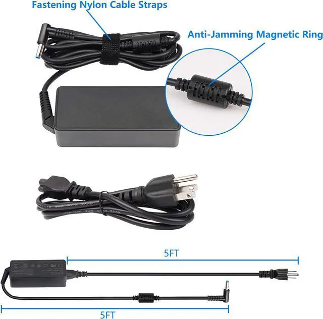 Alt view image 5 of 7 - 19.5V 2.31A 45W Ac Adapter Power Charger for HP Pavilion 11 13 15, HP Stream 11 13 14, Hp Touchsmart 11 13 15, HP Spectre Ultrabook 13 Laptop Power Supply Charger Cord