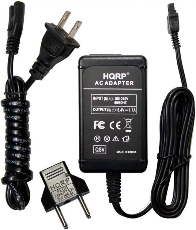 Main image of HQRP Replacement AC Adapter/Charger Compatible with Sony HandyCam DCR-SR60, DCR-SR62, DCR-SR65, DCR-SR80, DCR-SR82 / DCR-SR82C, DCR-SR85, DCR-SR90E Camcorder with USA Cord & Euro Plug Adapter