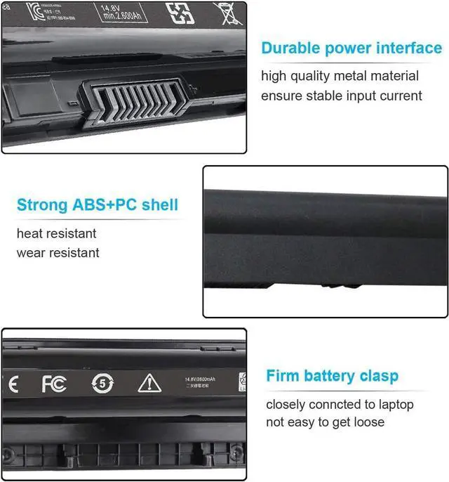Alt view image 3 of 7 - 40Wh M5Y1K 14.8V Battery for Dell Inspiron 15 3000 5000 Series 5559 5558 5555 5758 3567 3551 3552 3558 3565 14 3451 3452 3458 5458 17 5755 5756 5758 5759 P51F 453-BBBQ 451-BBMG GXVJ3 HD4J0 991XP VN3N0