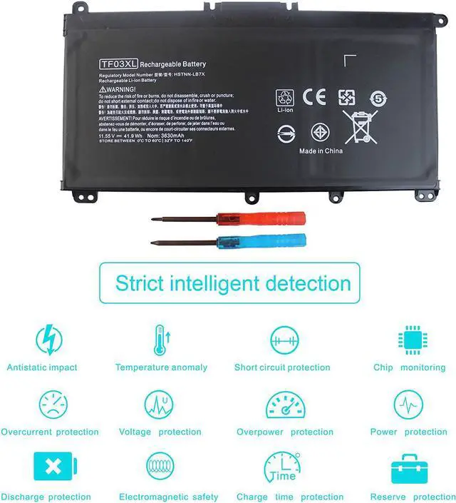 Alt view image 5 of 7 - 920070-855 TF03XL Laptop Battery for HP Pavilion 15-CC 15-CD 14-BF 15-CC0XX 15-CC1XX 15-CD0XX 15-CC123CL 15-CC561ST 15-CC154CL 15-CC184CL 15-CD075NR 17-AR050WM 14-BF050WM 14M-CD0001DX 14-CD0056TX